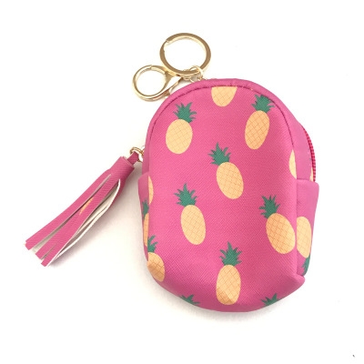 Cartoon Creative pineapple Flamingo fruit Coin Purse Mini school bag Data line headset Storage bag