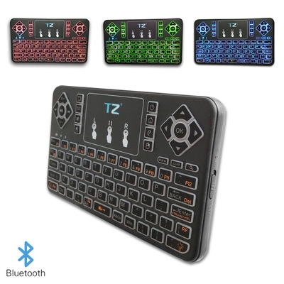 Q9 Wireless Keyboard Bluetooth Color Backlight Function with Touchpad English Version for TV Box