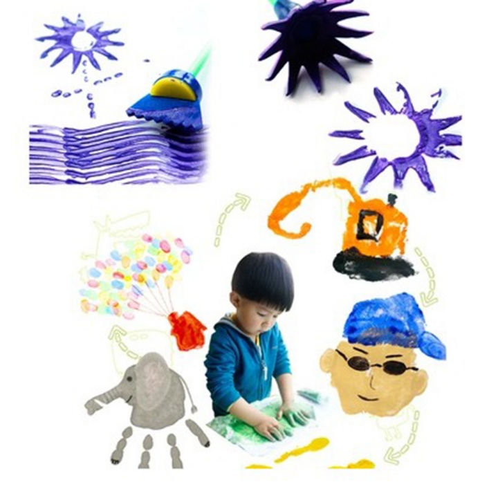 Art painting toy child DIY manual Production Material Rotate painting tool