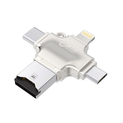 Four in one Multifunction Card reader apple Android 3.0 Mini Mobile phone Card reader