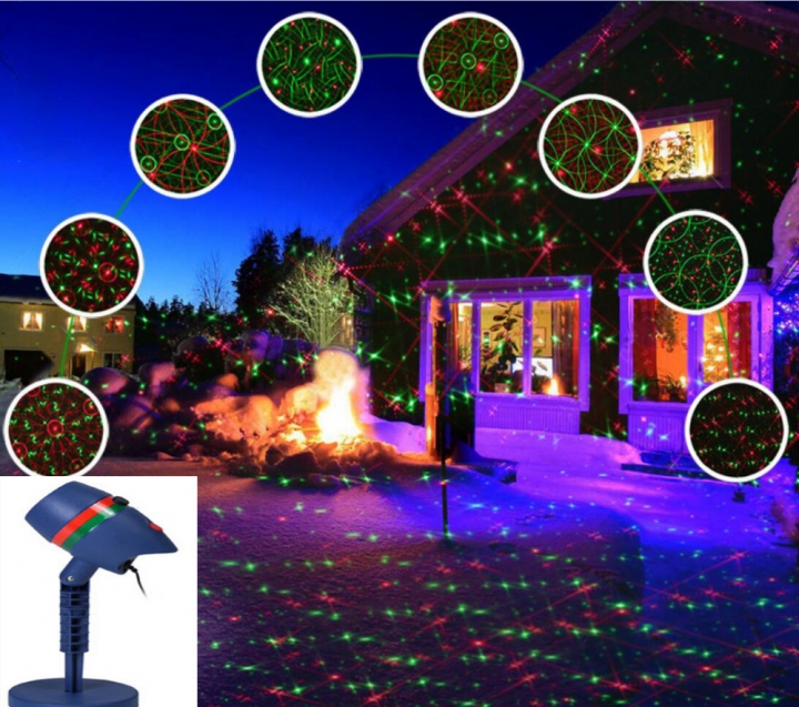 Laser Projector Sky Star Spotlight Showers Landscape DJ Disco Garden Lawn Christmas party
