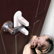 Child Proof Doors Adhesive Lever Handle Baby Safety Lock  Standard Door Lever Handles