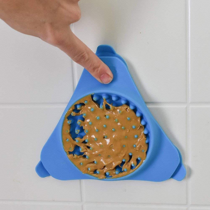 Pet Bath Fixed Suction Silicone Cup Transfer Plate Slow Treater Pet Bathing Grooming and Training