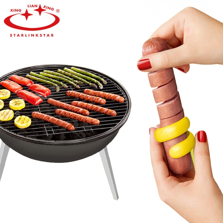 Fancy Sausage Cutter Food Grade Plastic Manual Sausage Cutter Spiral Barbecue Hot Dogs Slicer