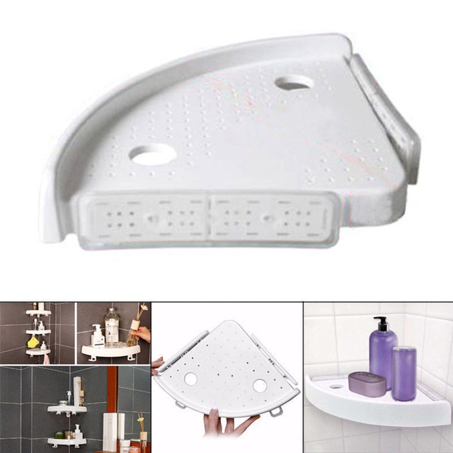 Bathroom Corner Storage Holder Shelves Rack Organizer Shower Wall Shelf Corner Storage Snapup Shelf