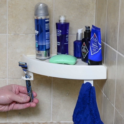 Bathroom Corner Storage Holder Shelves Rack Organizer Shower Wall Shelf Corner Storage Snapup Shelf