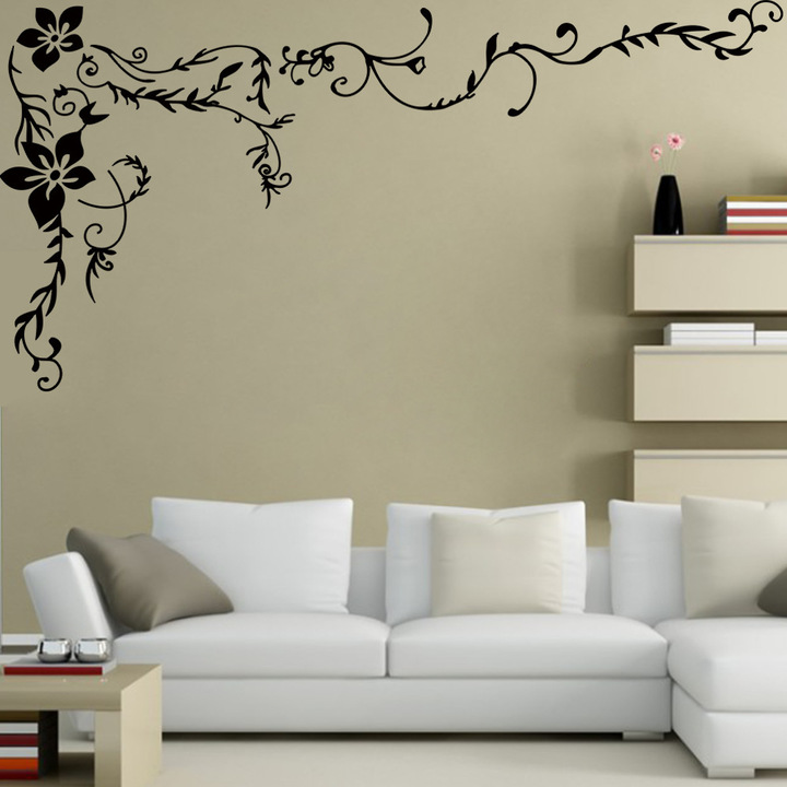 Flower vine bedroom living room sofa TV background Wall sticker