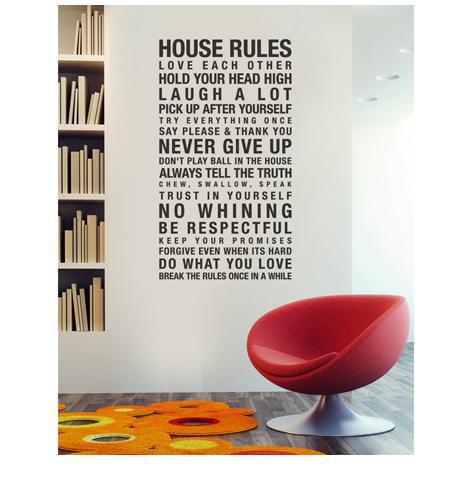 English living room Houese Rule Carved Can be removed Wall sticker
