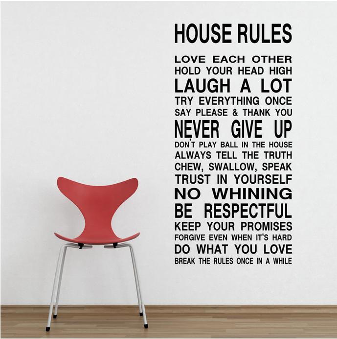 English living room Houese Rule Carved Can be removed Wall sticker