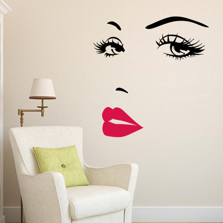 Creative Hepburn living room bedroom background Wall sticker Home decoration