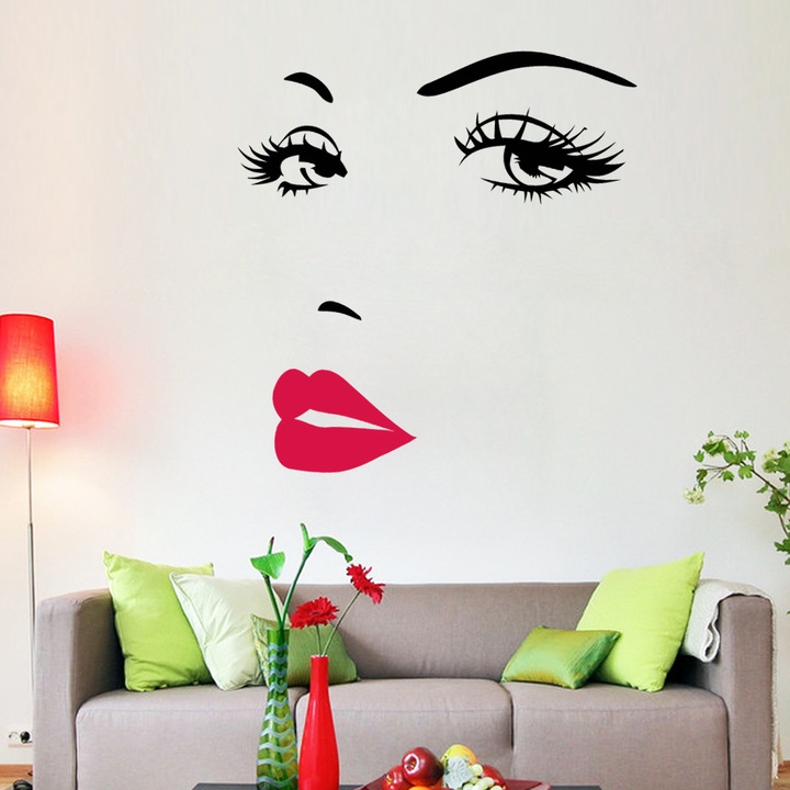 Creative Hepburn living room bedroom background Wall sticker Home decoration