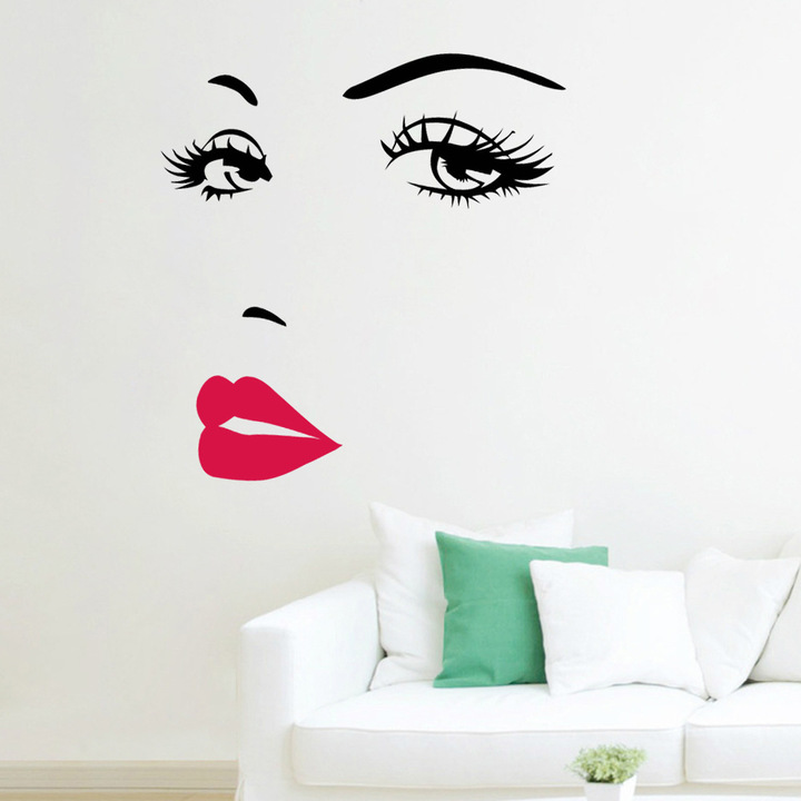 Creative Hepburn living room bedroom background Wall sticker Home decoration