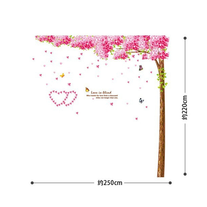 Creative butterfly Cherry tree bedroom living room background Wall Sticker Home decoration