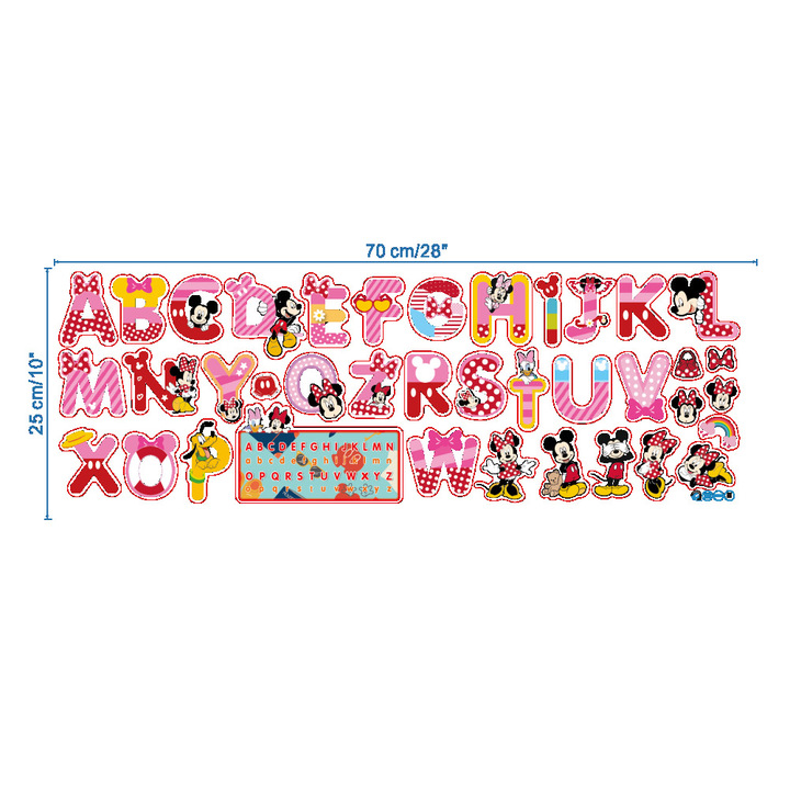 Mickey English letter Sticker English word Cartoon Wall Sticker Children's room classroom Sticker