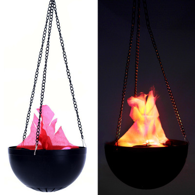 Hanging Flame Light Electronic Brazier LED Candle Simulation Flame Halloween Party Decoration Light