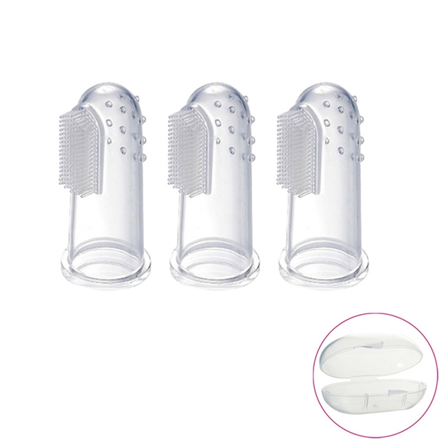 5*2.5cm New Soft Silicone Safe Pets Toothbrush Dog cat Finger Toothbrush Gum Brush For Clear Massage