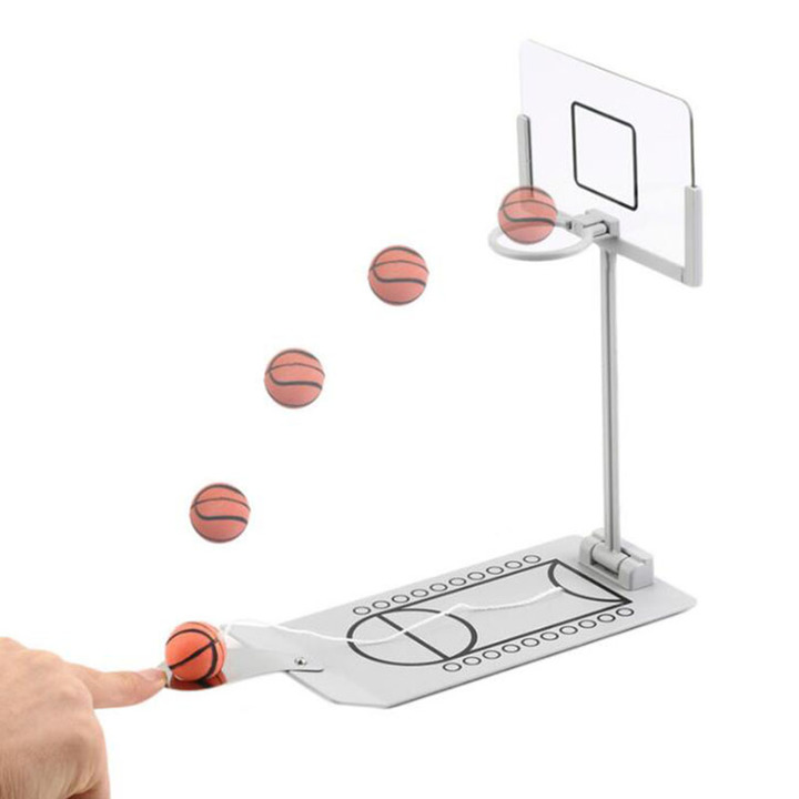 Basketball Hoop Mini Desktop Folding Basketball Machine Stress Reliever Creative Small Rebound