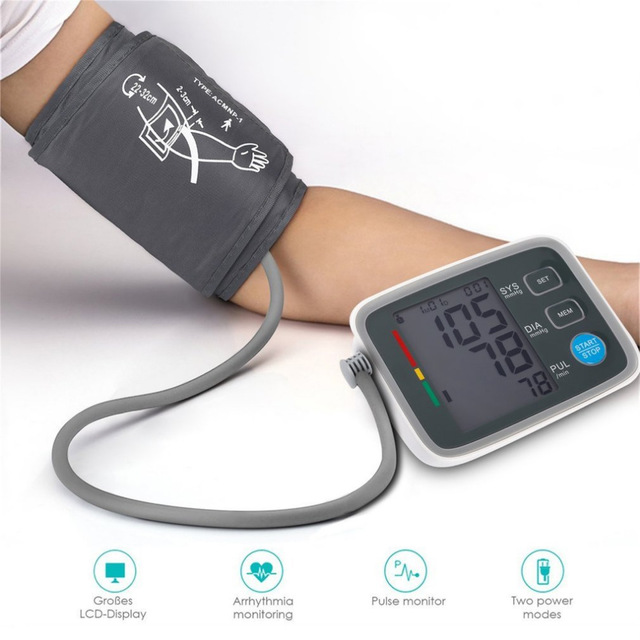 Digital Upper Arm Blood Pressure Monitor Clinically Validated Sphygmomanometer Healthy Tool