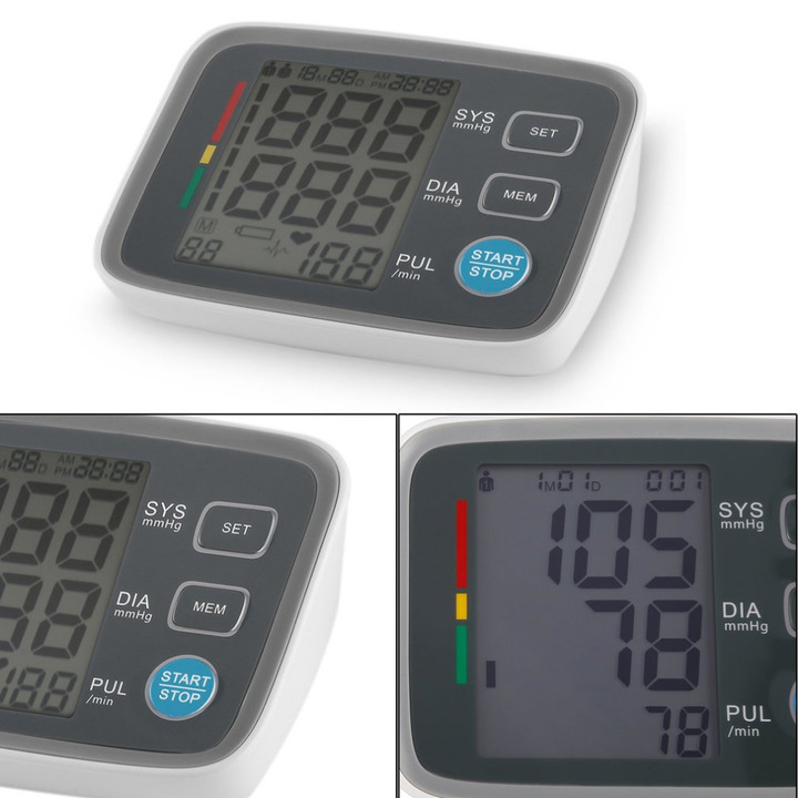 Digital Upper Arm Blood Pressure Monitor Clinically Validated Sphygmomanometer Healthy Tool