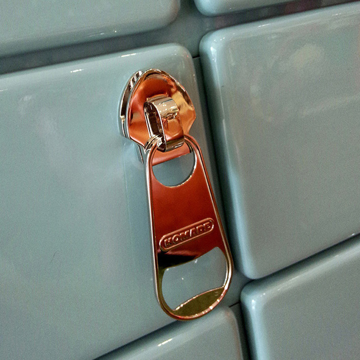 Creative Magnetic Beer Bottle Opener Zipper Style Refrigerator Magnet Wine Bar Diagnostic-tool