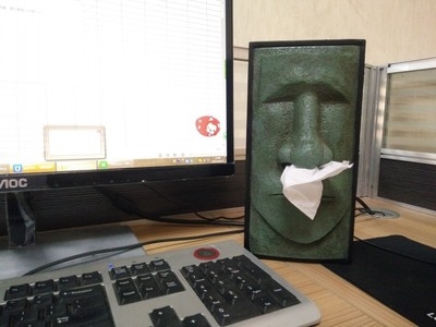 Easter Stone Portrait Statues Resin Tissue Box Ornaments Living Room Wall Hanging Tissue Box