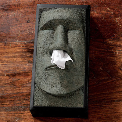Easter Stone Portrait Statues Resin Tissue Box Ornaments Living Room Wall Hanging Tissue Box
