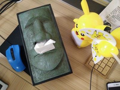 Easter Stone Portrait Statues Resin Tissue Box Ornaments Living Room Wall Hanging Tissue Box