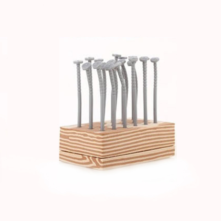Creative Iron Nail Style Plastic Fruit Fork Iron Nail Style Multiple Use Snack Fork Party Tableware