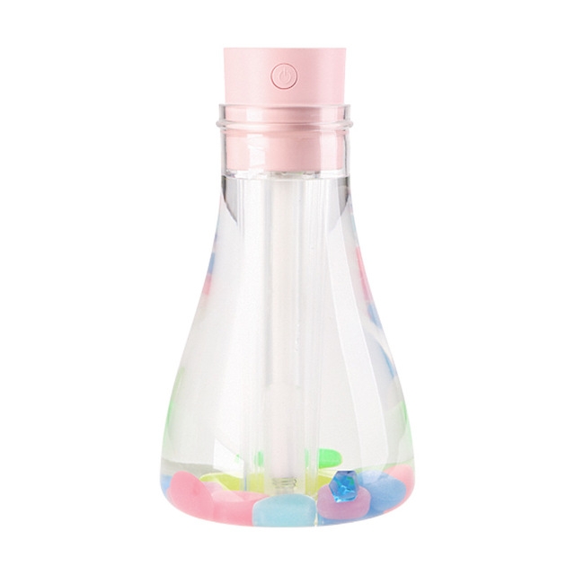 Wishing Bottle Shaped USB Humidifier LED Night Light Desktop Air Purifier