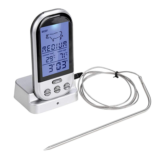 LCD Barbecue Timer Digital Probe Meat Thermometer BBQ Temperature Gauge Kitchen Cooking Tools