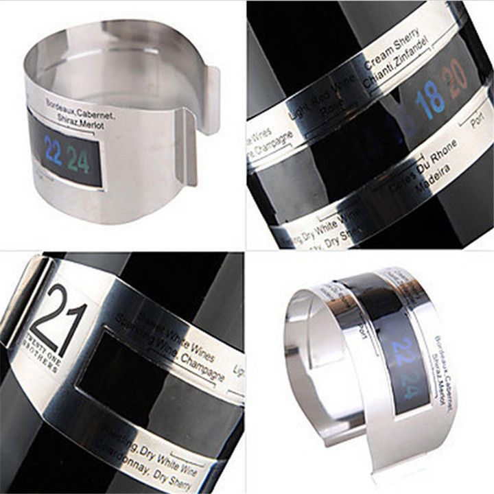 LCD Screen Electric Red Wine Digital Temperature Meter 4-24 Centigrade Sensor Digital Thermometer