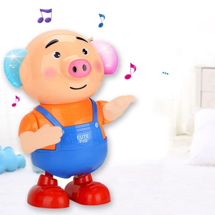 Rattles Flash Light Seaweed Pig Lovely Dancing Pig Electric Toy Funny Kids Abilities Training