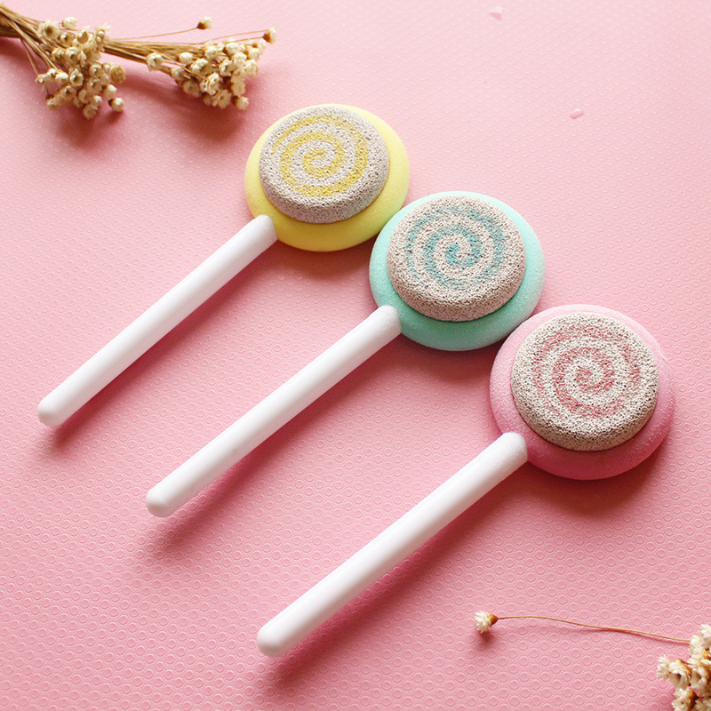 lovely Lollipop Double sided Foot stone Foot brush Skeleton board Exfoliating