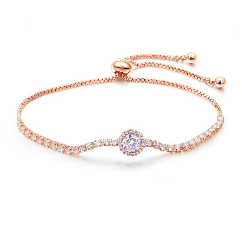 Creative fashion Simple Small fresh geometric Round adjustable Bracelet