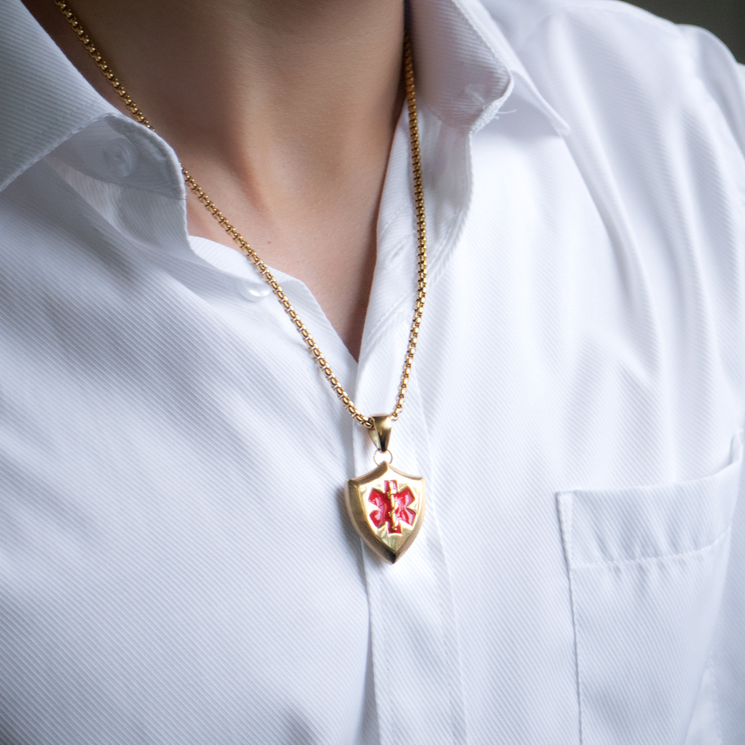 Men Pendant Western style trend stainless steel Snake stick medicine Sign Tag
