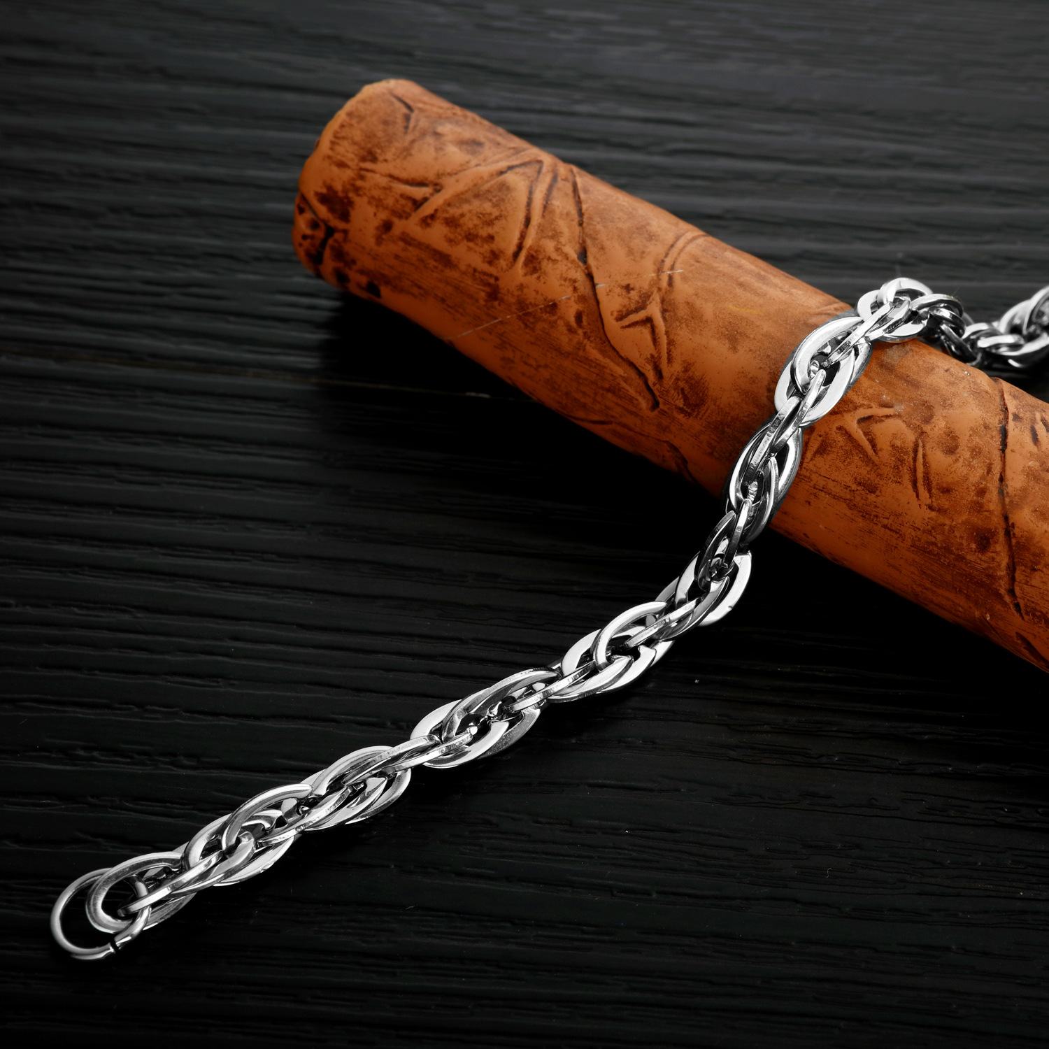 Western style fashion Men personality Multi-layer Texture Titanium steel Bracelet