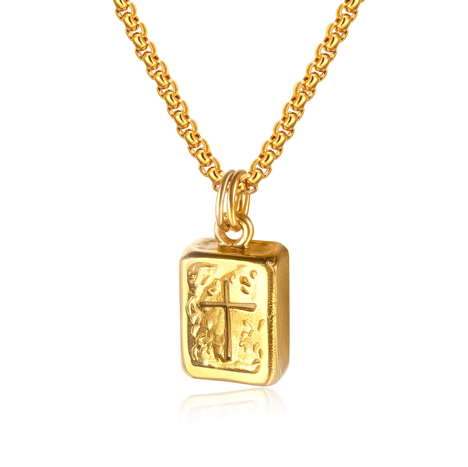 Men stainless steel Titanium steel Pendant Europe and America personality Casting cross necklace