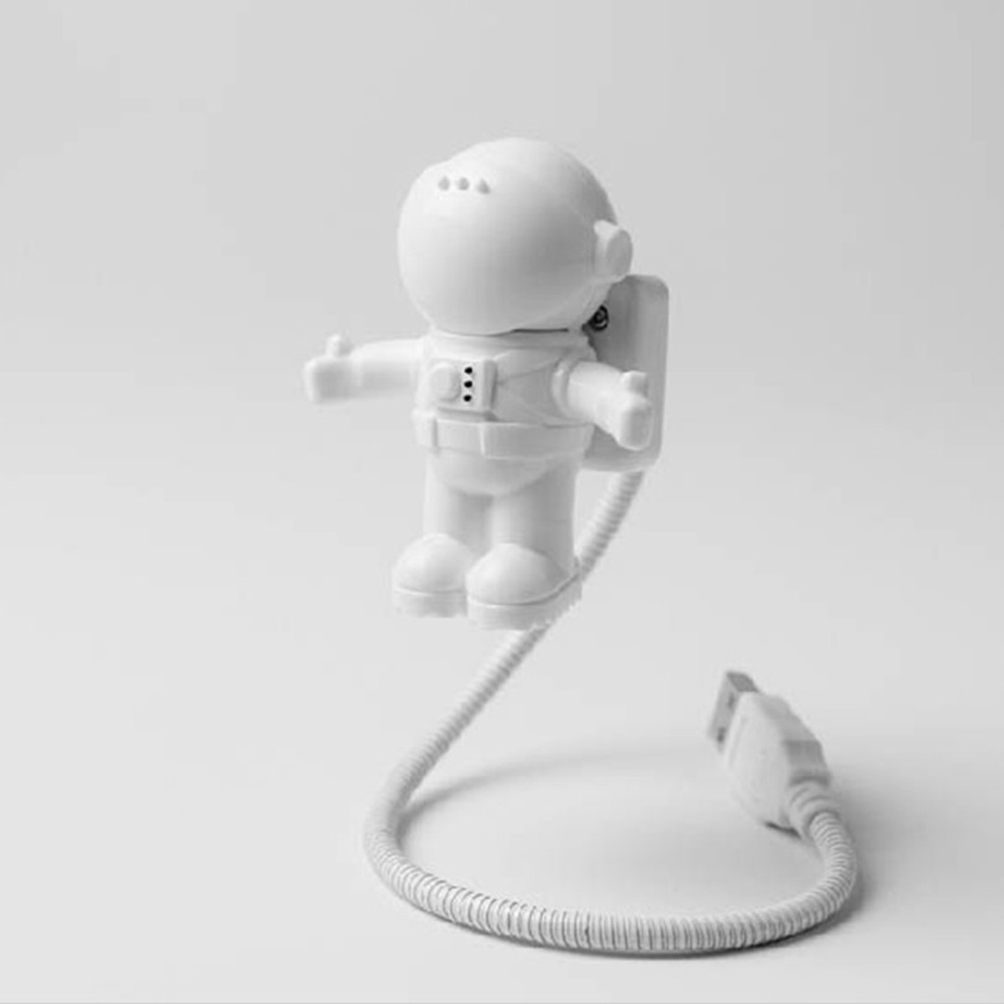 New Astronaut Spaceman USB LED Adjustable Night Light For Computer PC Lamp Desk Light Pure White