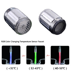 Luminous Glow Light-up LED Water Faucet Shower Tap Water Nozzle Head Light Bathroom Kitchen Faucets