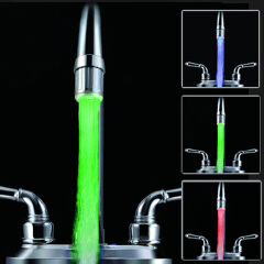 Luminous Glow Light-up LED Water Faucet Shower Tap Water Nozzle Head Light Bathroom Kitchen Faucets