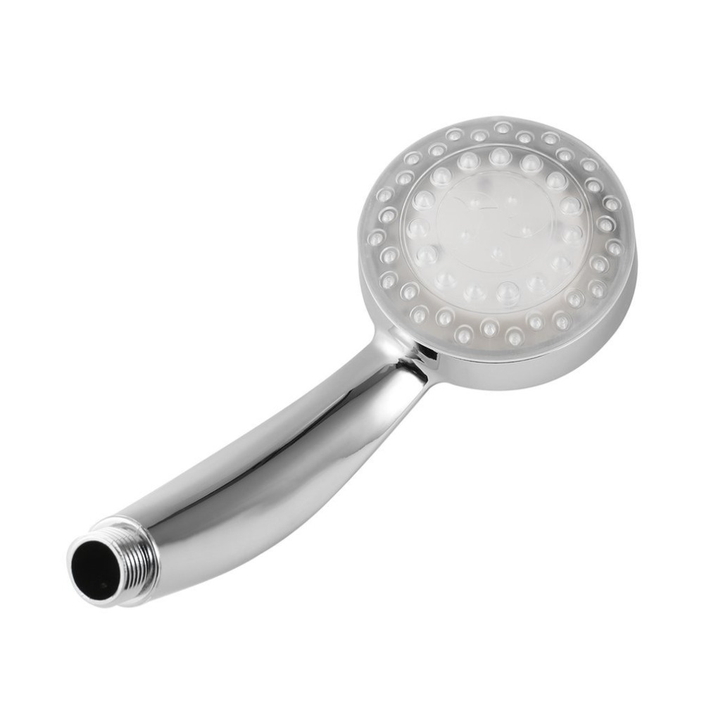 Romantic Automatic 7 Color 5 LED Lights Handing Rainfall Shower Head Single Round Head