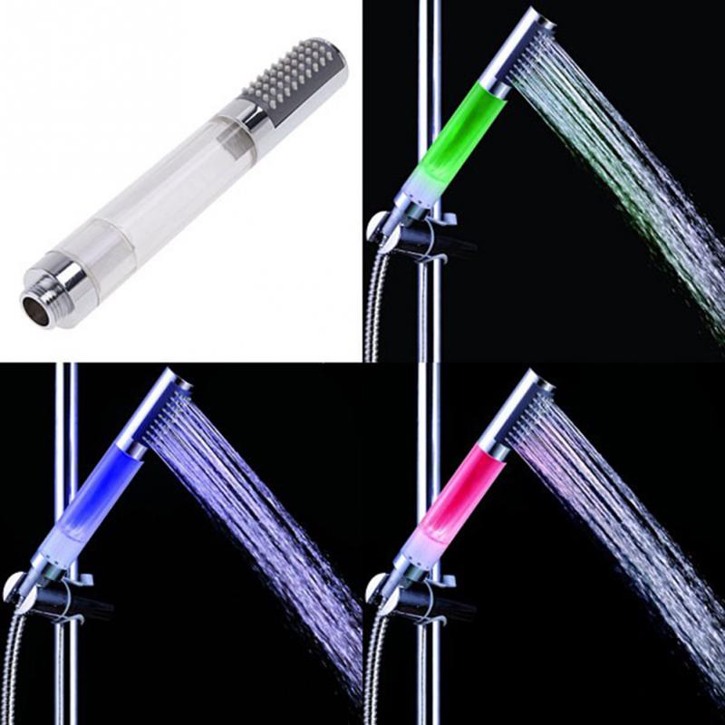 Handheld 7 Color Changing LED Romantic Automatic Shower Bath Shower Head Bathroom toiletries