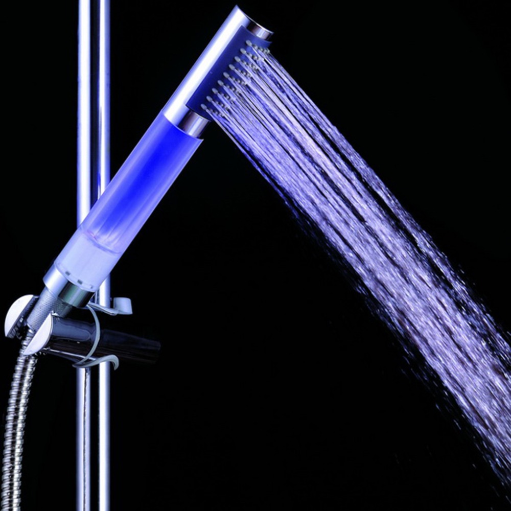 Handheld 7 Color Changing LED Romantic Automatic Shower Bath Shower Head Bathroom toiletries