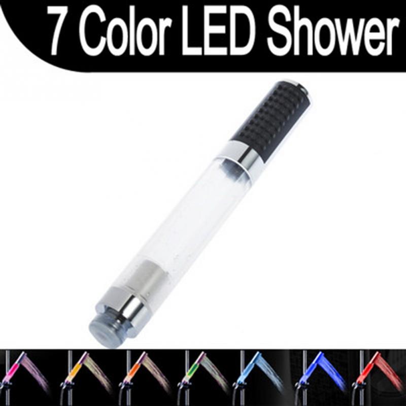 Handheld 7 Color Changing LED Romantic Automatic Shower Bath Shower Head Bathroom toiletries