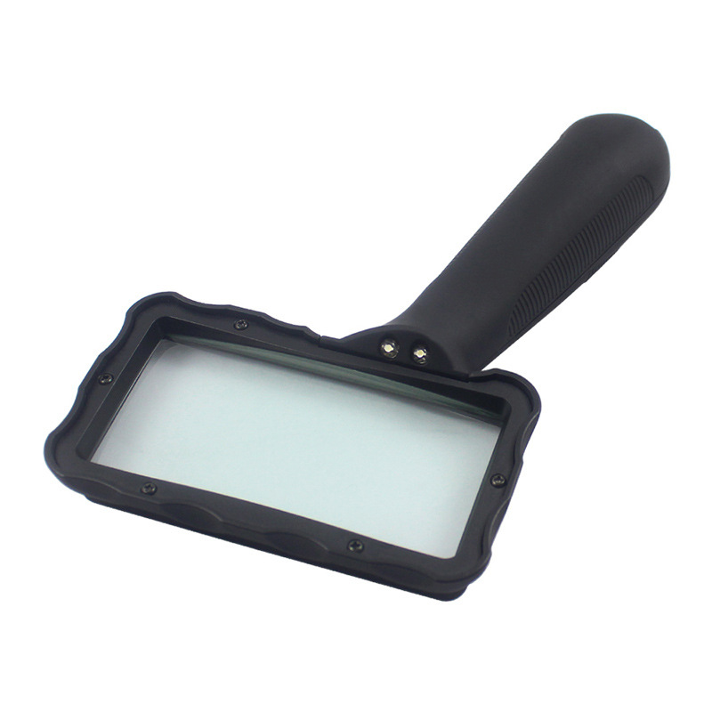 Handheld 100x50mm Rectangular belt LED light Mirror illumination read Reading magnifier