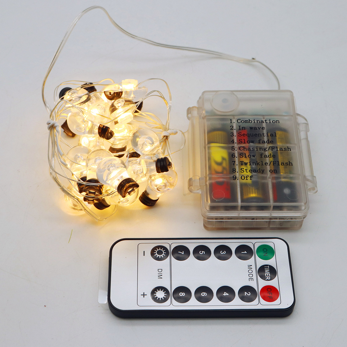 outdoor 20LED small bulb Silver line light post 8 mode indoor waterproof Christmas Decorative lights