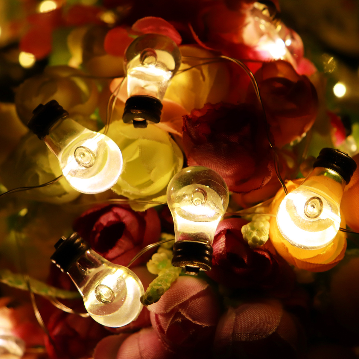 outdoor 20LED small bulb Silver line light post 8 mode indoor waterproof Christmas Decorative lights