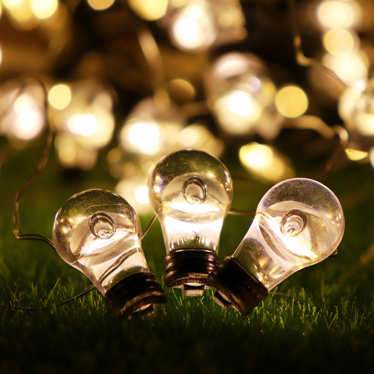 outdoor 20LED small bulb Silver line light post 8 mode indoor waterproof Christmas Decorative lights