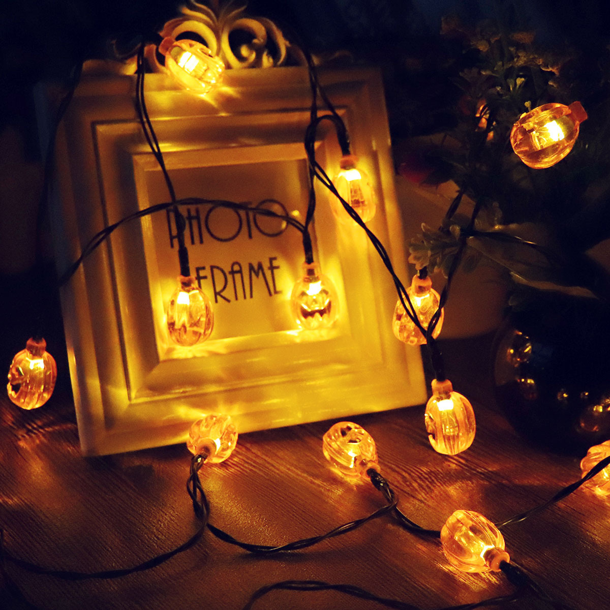Solar energy Pumpkin string Halloween decoration outdoor patio Decorative lights Lantern