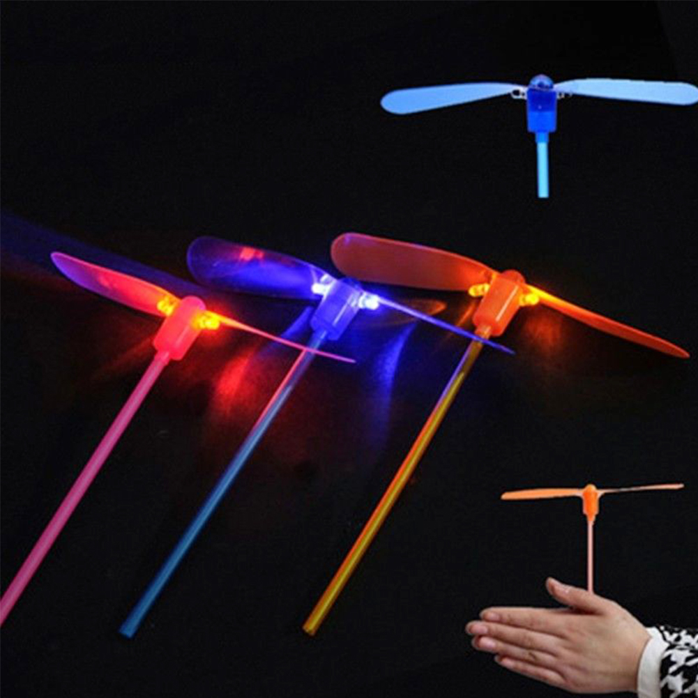 3set Flying Lights Toys LED Flash Bamboo Dragonfly Flying Rotor Led Toy Gift New Educational Toys